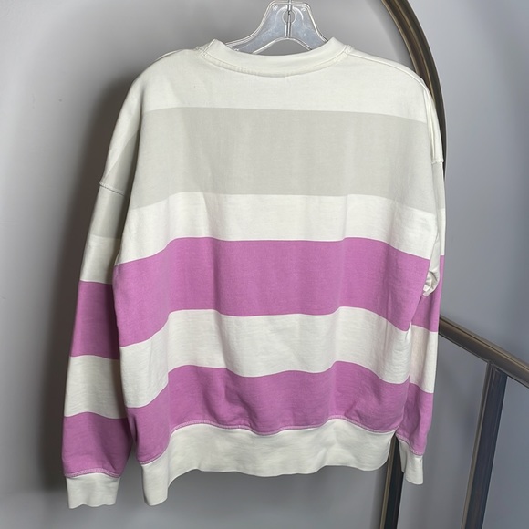 Zara | Striped Print Sweatshirt - Purple & White - Picture 10 of 12